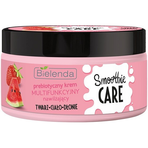 Bielenda Smoothie Care Erdbeere + Wassermelone + Probiotika feuchtigkeitsspendende Körpercreme 200 ml