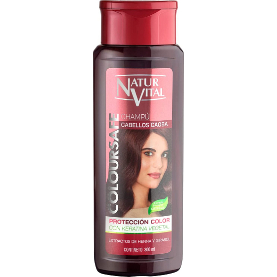 Natur Vital Coloursafe Shampoo für natürlich mahagonifarbenes und coloriertes Haar 300 ml