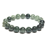 Kristall mit Aktinolith Armband elastisch Naturstein, Perle 10 mm / 16 - 17 cm, Stein Steine