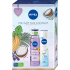 Nivea You Got This Coconut Fresh Blends Banana & Acai Duschgel 300 ml + Coconut 48h Antitranspirant Deodorant Spray 150 ml, Kosmetikset für Frauen