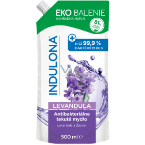 Indulona Lavendel antibakterielle Flüssigseife Nachfüllpackung 500 ml