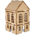 Albi Holz 3D Haus Dekoration, 2 Fenster 11 cm x 20 cm x 11,5 cm