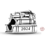 Charm Sterling Silber 925 Graduation - Graduation Kappe, Buch, Schriftrolle 2024, Armband Perle