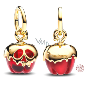 Charm Sterlingsilber 925 Disney Schneewittchen, Apfel der bösen Königin, Anhänger für Märchenarmband Charm Sterlingsilber 925 Disney Schneewittchen, Apfel der bösen Königin, Anhänger für Märchenarmband