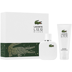 Lacoste L.12.12 Blanc Eau de Toilette 50 ml + Duschgel 100 ml, Geschenkset für Männer