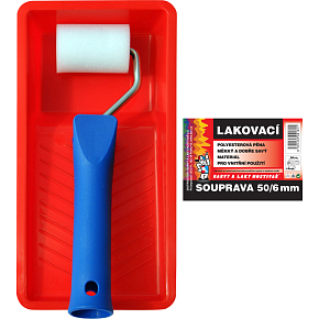 BARVY A LAKY HOSTIVAŘ Moltopren Farbroller mit Halter und Wanne, 50 mm