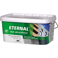 Eternal mat akrylátový univerzální barva na dřevo kov beton, 09 dunkelbraun, 2,8 kg