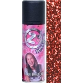 Zo Cool Glitter Spray glänzt für Haar und Körper Rot 125 ml