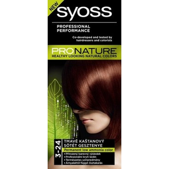 Syoss ProNature lang anhaltende Haarfarbe 3-24 dunkelbraun
