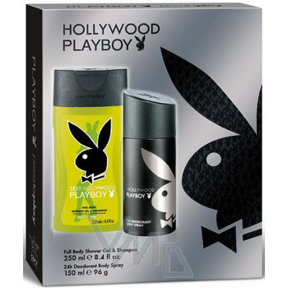 Playboy Hollywood Deodorant Spray 150 ml + Duschgel 250 ml, Kosmetikset