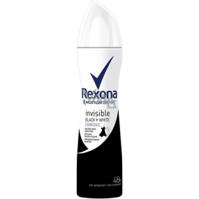 Rexona Invisible Black + White Diamond Antitranspirant Deodorant Spray für Frauen 150 ml