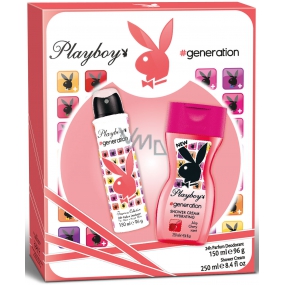 Playboy Generation für ihr Deo-Spray für Frauen 150 ml + Duschgel 250 ml, Geschenkset