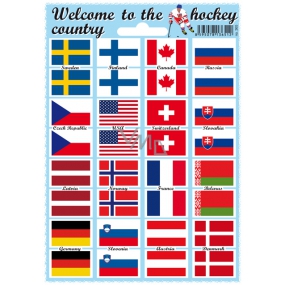 Arch Willkommen zu den Hockey Country Aufklebern und Tattoos der Flaggen der Staaten 12 x 17 cm 1 Stück