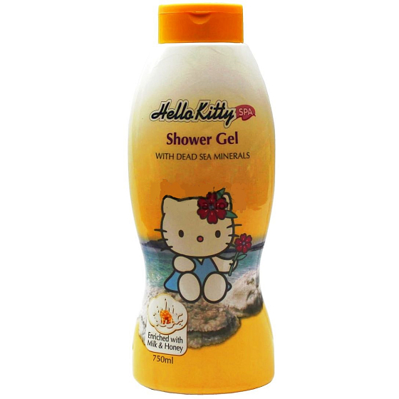 Hello Kitty Milch & Honig Duschgel aus dem Toten Meer mit Mineralien für Kinder 750 ml