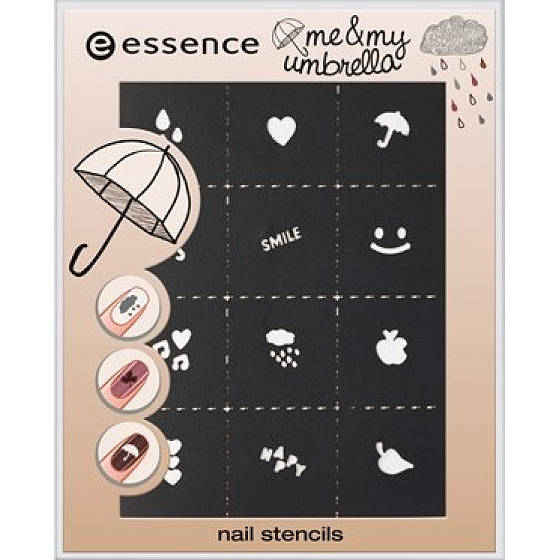 Essence Me & My Umbrella Nagelschablonen Nagelschablonen 01 Glück teilt meinen Regenschirm mit Ihnen 36 Teile