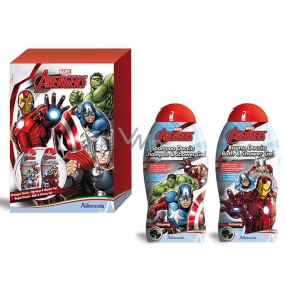 Marvel Avengers 2 in 1 Duschgel und Badeschaum für Kinder 300 ml + 2 in 1 Shampoo und Duschgel für Kinder 300 ml, Kosmetikset