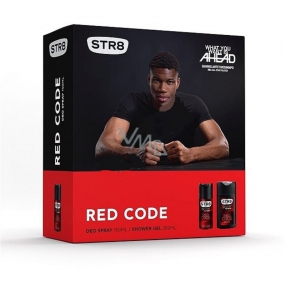 Str8 Red Code Deodorant Spray für Männer 150 ml + Duschgel 250 ml, Kosmetikset