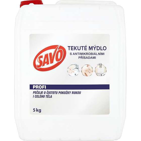 Savo Profi Flüssigseife enthält weichmachende Inhaltsstoffe, verhindert übermäßiges Trocknen beim Waschen von 5 kg