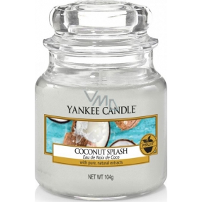 Yankee Candle Coconut Splash - Duftkerze mit Kokosnuss-Erfrischung Klassisches kleines Glas 104 g