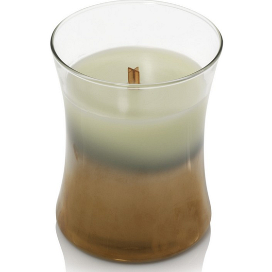 WoodWick Floral Nights Feigenblatt & Tuberose - Duftkerze aus Feigenblättern und Tuberose mit Docht und Deckglas mittel 275 g Limitiert 2019