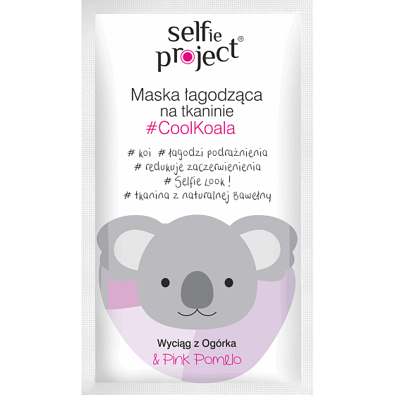 Selfie Project CoolKoala beruhigende textile Gesichtsmaske 15 ml