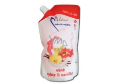 Miléne Johannisbeere und Vanille-Flüssigseife füllen 500 ml nach