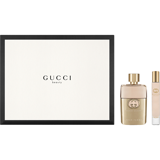 Gucci Guilty pour Femme parfümiertes Wasser für Frauen 50 ml + parfümiertes Wasser für Frauen Rollerball 7,4 ml, Geschenkset