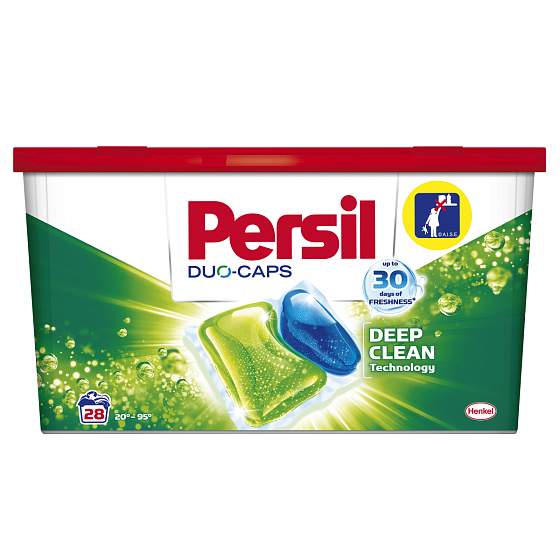 Persil Duo-Caps Reguläre Universal-Gelkapseln zum Waschen von weißer und farbechter Wäsche 28 Dosen