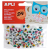 Apli Moving Eyes selbstklebend mit Wimpern gefärbt 100 Stück, 13265