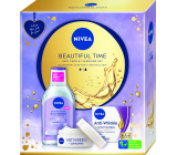 Nivea Beautiful Time Soothing Aminoacid Complex beruhigendes Mizellenwasser 400 ml + Anti Wrinkle 65+ Tagescreme 50 ml, Kosmetikset für Frauen