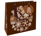 Nekupto Geschenkpapier Tasche Luxus 18 x 16 cm Weihnachten Lebkuchen