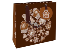 Nekupto Geschenkpapier Tasche Luxus 18 x 16 cm Weihnachten Lebkuchen