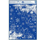 Weihnachtliche Fensterfolie mit Glitter Lucerna 30 x 42 cm