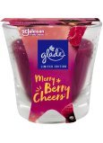 Glade Merry Berry Cheers mit dem Duft von Glühwein und Beeren Duftkerze im Glas, Brenndauer bis zu 38 Stunden 129 g