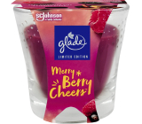 Glade Merry Berry Cheers mit dem Duft von Glühwein und Beeren Duftkerze im Glas, Brenndauer bis zu 38 Stunden 129 g