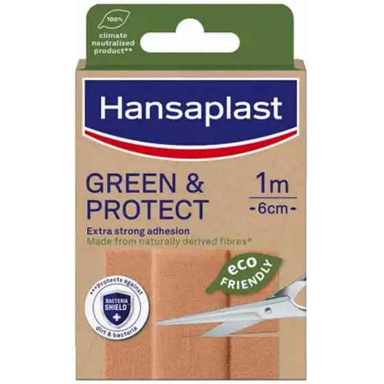 Hansaplast Green & Protect nachhaltiges Textilpflaster 1 m x 6 cm