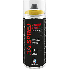 BALSPREJ Deckfarben universelle Acrylfarbe in Sprayform, RAL 1018 Zinkgelb, 400 ml