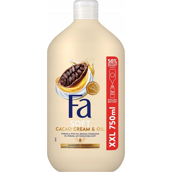 Fa Cream & Oil Cacao 2in1 Duschgel und Badebombe 750 ml