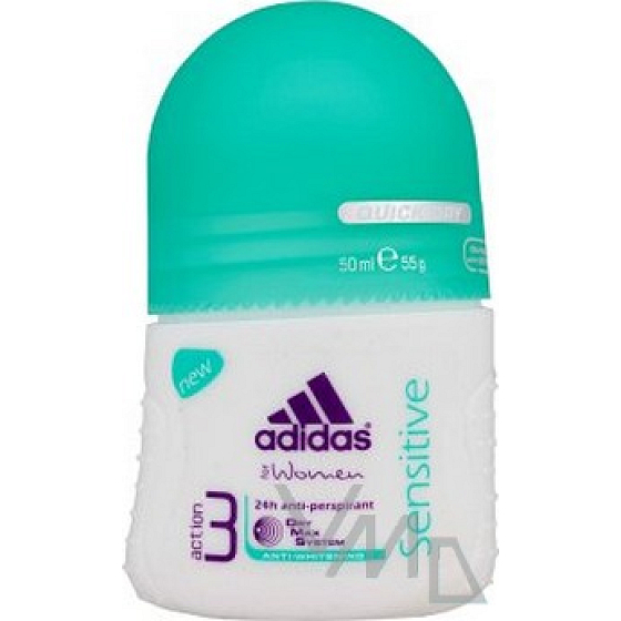 Adidas Action 3 Sensitive Ball Antitranspirant Deodorant Roll-On für Frauen 50 ml