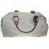 Taubenhandtasche beige mit Kupfergriffen 36 x 20 x 8 cm