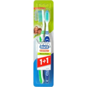 Oral-B 3-Effekt Natural Fresh mittelgroße Zahnbürste 1 + 1 Stück