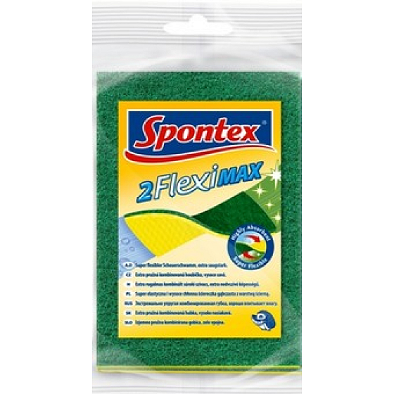 Spontex 2 Fleximax 2in1 Schwammtuch mit Schleifmittel - Schwamm + Tuch 2 Stück