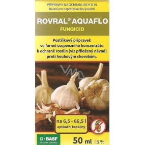 Agro Rovral Aquaflo Präparat gegen Pilzkrankheiten und Beizen von Knoblauch 50 ml