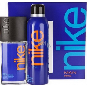 Nike Indigo Man parfümiertes Deodorantglas für Männer 75 ml + Deodorant Spray 200 ml, Kosmetikset