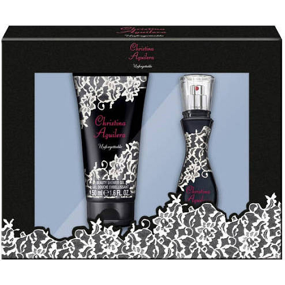 Christina Aguilera Unvergessliches Parfümwasser für Frauen 15 ml + Duschgel 50 ml, Geschenkset 2015