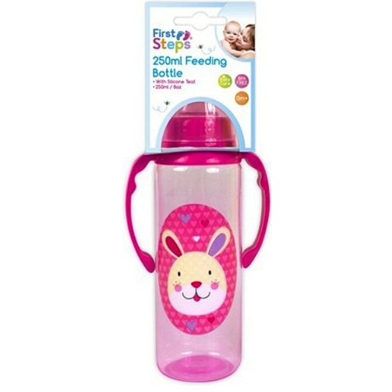 Erste Schritte Jungle 0+ Babyflasche mit Griffen Bunny 250 ml