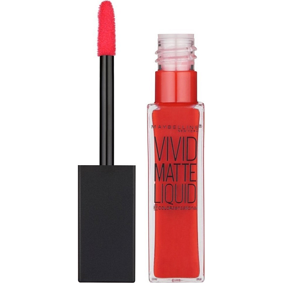 Maybelline Color Sensational Vivid Flüssiger Mattlippenstift Lip Gloss 35 Rebel Red 7,7 ml