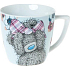 Me to You Mug Teddybär mit karierter Schleife 9 x 9 x 6,5 cm