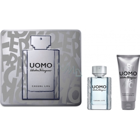 Salvatore Ferragamo Uomo Freizeitleben Eau de Toilette für Männer 50 ml + Duschgel 100 ml, Geschenkset