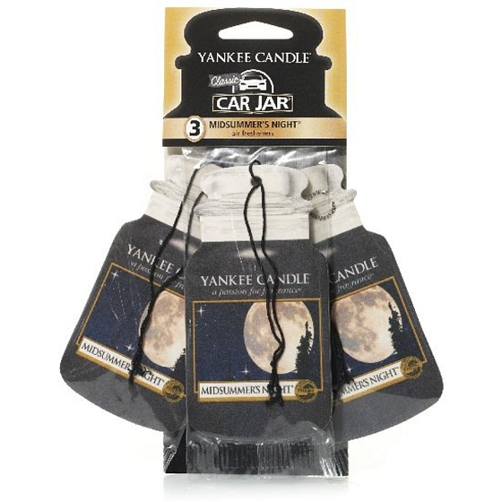 Yankee Candle Midsummers Night - Sommernacht Classic Duftanhänger für das Auto Papierset 12 g x 3 Stück